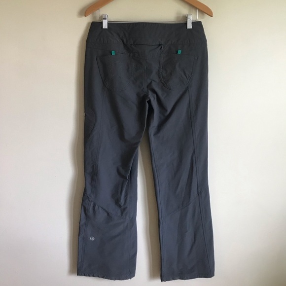 Rare Lululemon Carry All Pant Bootcut Softshell Hiking Trail Grey Size 10 - Picture 2 of 11